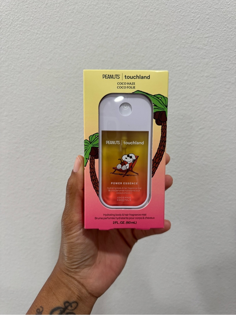 PEANUTS | touchland power essence hand body & hair mist in Coco Haze